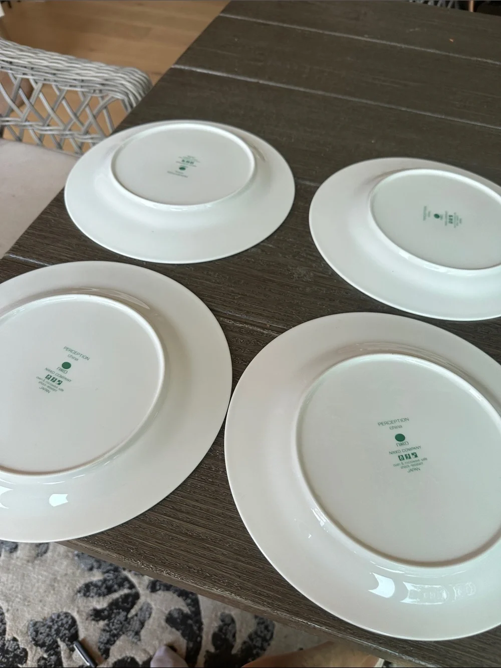 Nikko Japan vintage perceptions collectible set of four dinner plates 9D sea lif